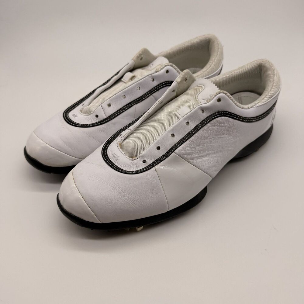 Nike Air Dormie II Golf Shoes Women's Size 9W Cleats WHITE/BLACK